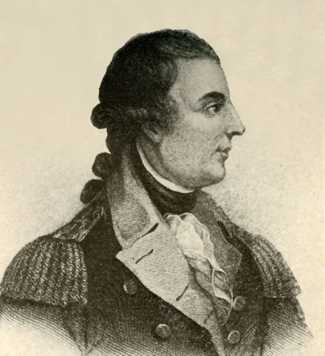 Framed Print : Portrait of General Montgomery, showing a black silk stock, hair in queue, c1770, (1937) Framed Print : Portrait of General Montgomery, showing a black silk stock, hair in queue, c1770, (1937)