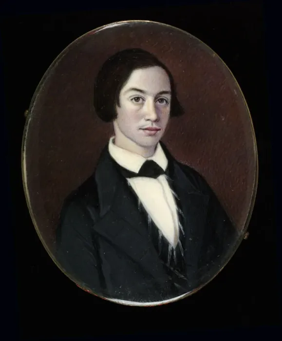 Framed Print : Portrait of a Gentleman, 1847. Creator: Moses B Russell Framed Print : Portrait of a Gentleman, 1847. Creator: Moses B Russell