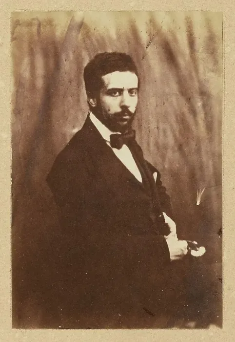Framed Print : Portrait of a Gentleman, 1854. Creators: Achille Deveria, Theodule Deveria Framed Print : Portrait of a Gentleman, 1854. Creators: Achille Deveria, Theodule Deveria