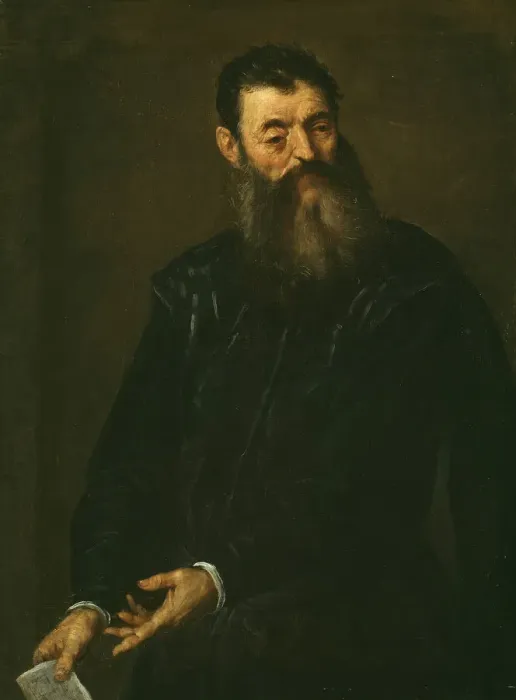 Framed Print : Portrait of a Gentleman, c. 1590. Creator: Jacopo Palma Framed Print : Portrait of a Gentleman, c. 1590. Creator: Jacopo Palma