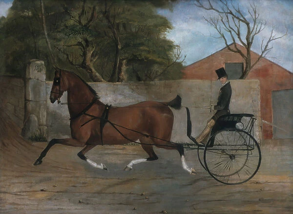 Portrait of a Gentleman in a Carriage, ca. 1850-60. Creator: Unknown