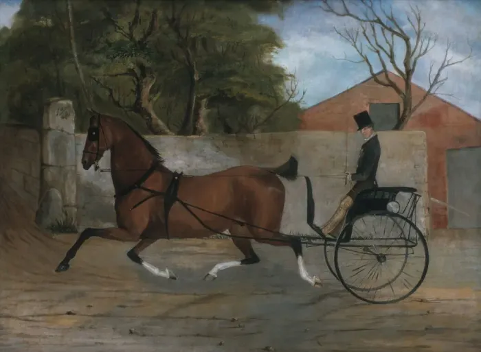 Framed Print : Portrait of a Gentleman in a Carriage, ca. 1850-60. Creator: Unknown Framed Print : Portrait of a Gentleman in a Carriage, ca. 1850-60. Creator: Unknown