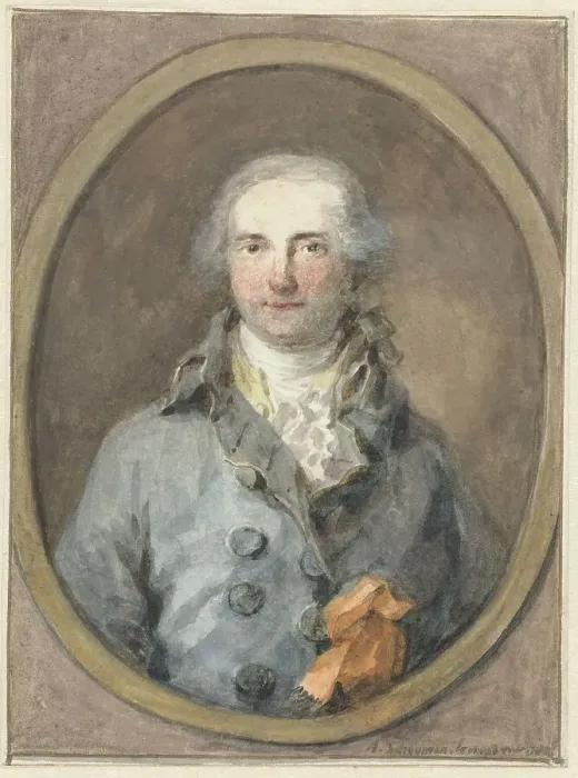 Framed Print : Portrait of a gentleman in an oval framework, 1788. Creator: Aert Schouman Framed Print : Portrait of a gentleman in an oval framework, 1788. Creator: Aert Schouman