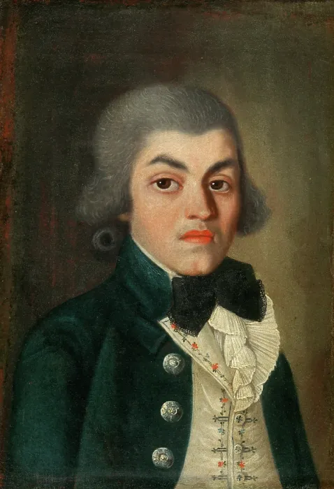 Framed Print : Portrait of Gentleman with Pleated Jabot, around 1790. Creator: Unknown Framed Print : Portrait of Gentleman with Pleated Jabot, around 1790. Creator: Unknown