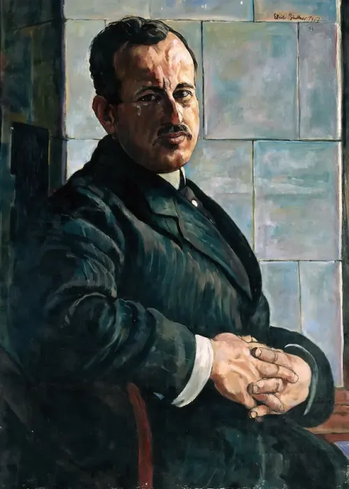 Framed Print : Portrait of Georg Hermann (1871-1943), 1917-1918. Creator: Büttner, Erich (1889-1936) Framed Print : Portrait of Georg Hermann (1871-1943), 1917-1918. Creator: Büttner, Erich (1889-1936)