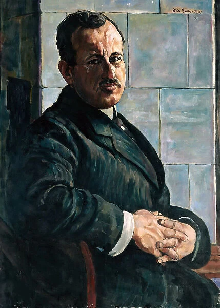 Portrait of Georg Hermann (1871-1943), 1917-1918. Creator: Büttner, Erich (1889-1936)