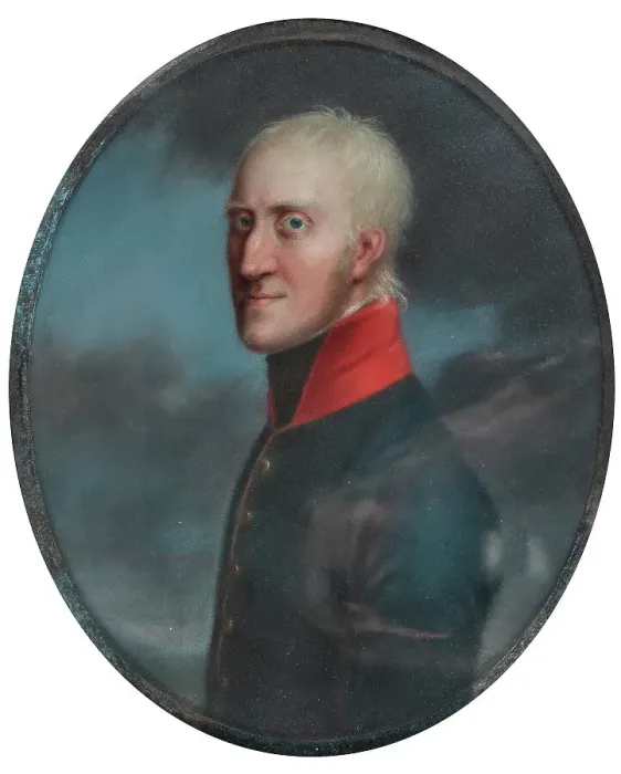 Framed Print : Portrait of Georg I, Duke of Saxe-Meiningen (1761-1803). Creator: Schröder, Johann Heinrich (1751-1812) Framed Print : Portrait of Georg I, Duke of Saxe-Meiningen (1761-1803). Creator: Schröder, Johann Heinrich (1751-1812)
