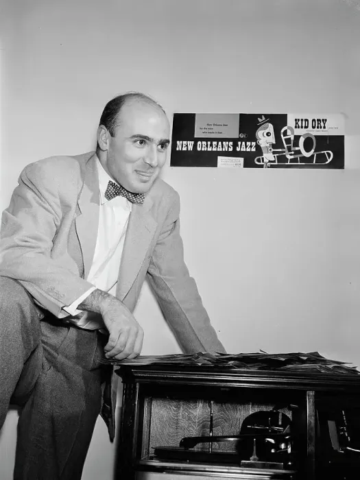 Framed Print : Portrait of George Avakian in his office or home, New York, N.Y.(?), 1938. Creator: William Paul Gottlieb Framed Print : Portrait of George Avakian in his office or home, New York, N.Y.(?), 1938. Creator: William Paul Gottlieb