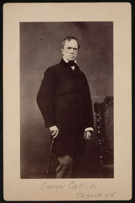 Framed Print : Portrait of George Catlin (1796-1872), Circa 1867. Creator: Bernheim Framed Print : Portrait of George Catlin (1796-1872), Circa 1867. Creator: Bernheim