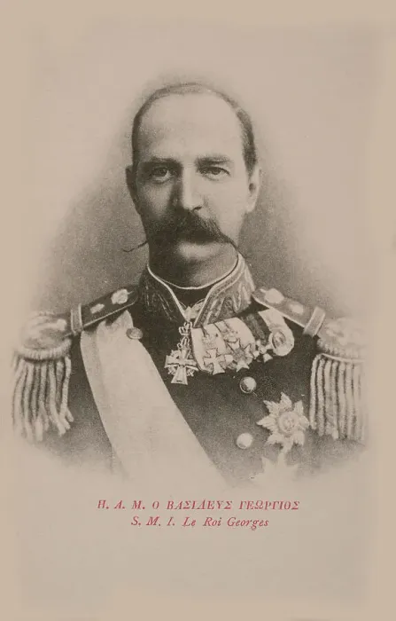 Framed Print : Portrait of George I (1845-1913), King of the Hellenes, c. 1900. Creator: Anonymous Framed Print : Portrait of George I (1845-1913), King of the Hellenes, c. 1900. Creator: Anonymous