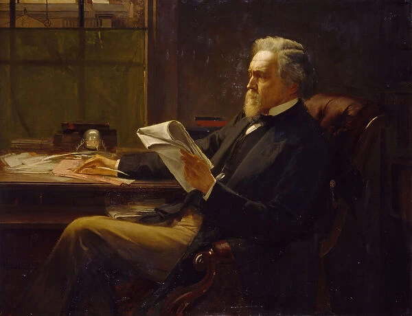 Portrait of George Jacob Holyoake (1817-1906). Creator: William Holyoake