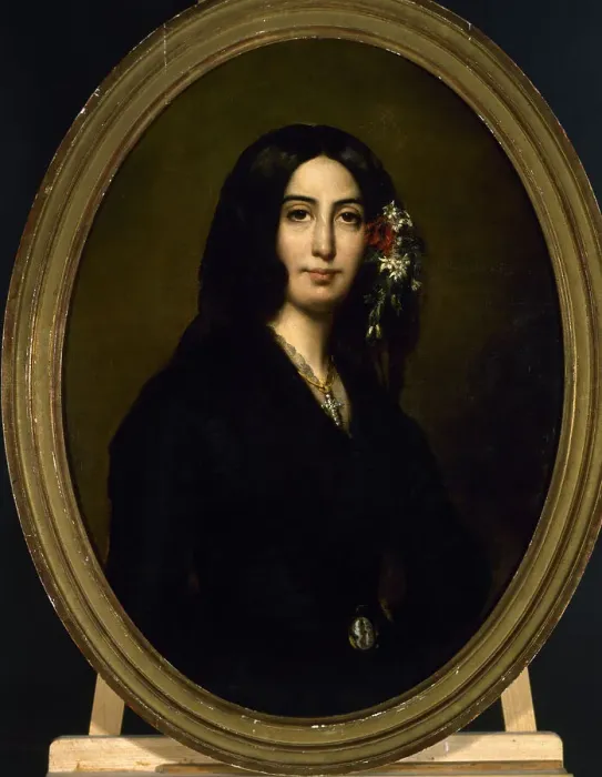 Framed Print : Portrait de George Sand, between 1837 and 1839. Creator: Auguste Charpentier Framed Print : Portrait de George Sand, between 1837 and 1839. Creator: Auguste Charpentier