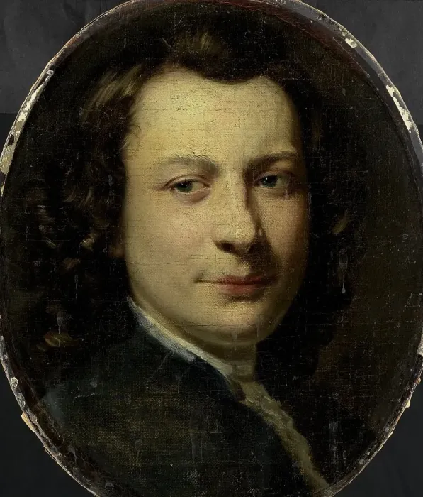 Framed Print : Portrait of George van der Myn, Painter, 1750-1763. Creator: Frans van der Mijn Framed Print : Portrait of George van der Myn, Painter, 1750-1763. Creator: Frans van der Mijn