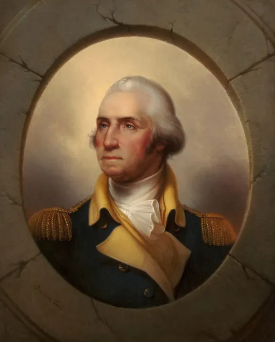 Framed Print : Portrait of George Washington (1732-1799), ca 1856 Framed Print : Portrait of George Washington (1732-1799), ca 1856
