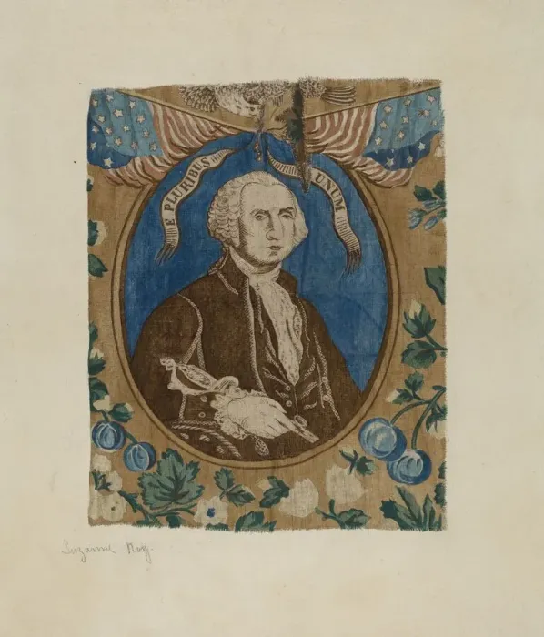 Framed Print : Portrait of George Washington, c. 1939. Creator: Suzanne Roy Framed Print : Portrait of George Washington, c. 1939. Creator: Suzanne Roy