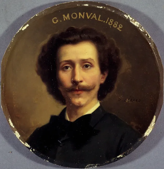 Framed Print : Portrait of Georges Monoval (1845-1910), archivist-librarian of the Comedie-Francaise, c1883. Creator: Daniel Berard Framed Print : Portrait of Georges Monoval (1845-1910), archivist-librarian of the Comedie-Francaise, c1883. Creator: Daniel Berard