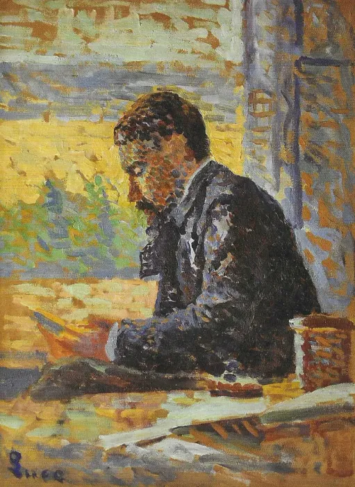 Framed Print : Portrait of Georges Tardif (1864-1933), c. 1890. Creator: Luce, Maximilien (1858-1941) Framed Print : Portrait of Georges Tardif (1864-1933), c. 1890. Creator: Luce, Maximilien (1858-1941)