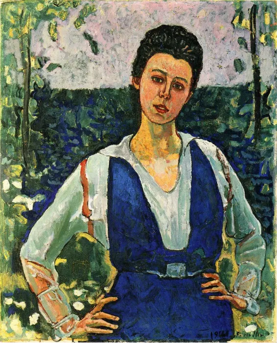Framed Print : Portrait of Gertrud Muller in the garden, 1916 Framed Print : Portrait of Gertrud Muller in the garden, 1916