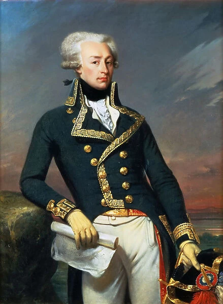 Portrait of Gilbert Motier the Marquis De La Fayette (1757-1834), as a Lieutenant General, 1791. Artist: Court, Joseph-Desire (1797-1865)
