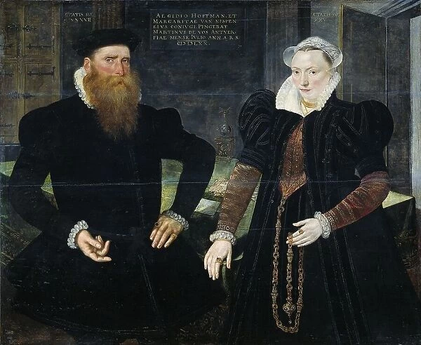 Portrait of Gillis Hooftman, Shipowner, and his Wife Margaretha van Nispen (Gilles van Eichelenberg, Creator: Martin de Vos)
