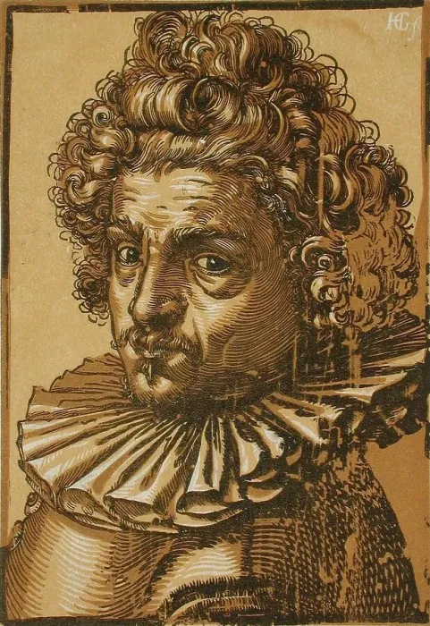 Framed Print : Portrait of Gillis van Breen, c1588. Creator: Hendrik Goltzius Framed Print : Portrait of Gillis van Breen, c1588. Creator: Hendrik Goltzius