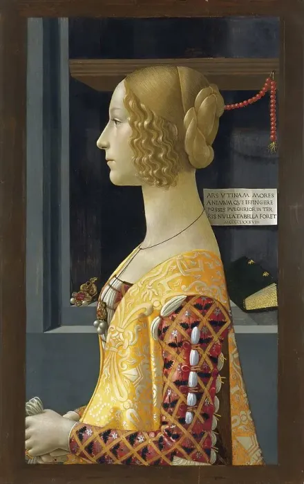 Framed Print : Portrait of Giovanna degli Albizzi Tornabuoni, 1489. Creator: Domenico Ghirlandaio Framed Print : Portrait of Giovanna degli Albizzi Tornabuoni, 1489. Creator: Domenico Ghirlandaio