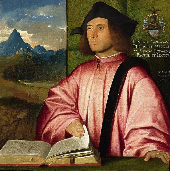 Portrait of Giovanni Benedetto Caravaggi, c. 1520. Creator: Cariani, Giovanni (ca. 1485-1547)