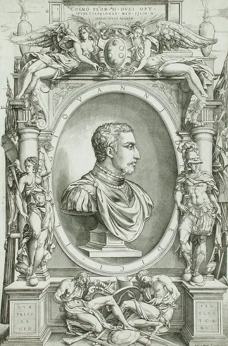 Framed Print : Portrait of Giovanni de Medici, 1550. Creator: Enea Vico Framed Print : Portrait of Giovanni de Medici, 1550. Creator: Enea Vico