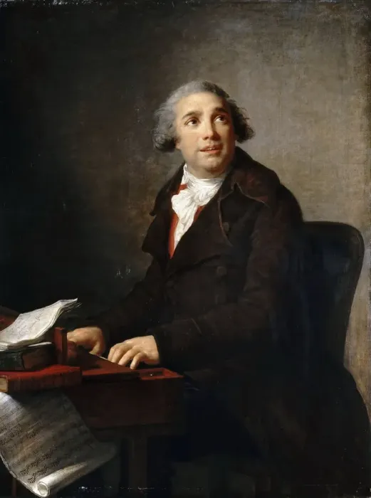 Framed Print : Portrait of Giovanni Paisiello (1740-1816) at the Harpsichord. Artist: Vigee-Lebrun, Marie Louise Elisabeth (1755-1842) Framed Print : Portrait of Giovanni Paisiello (1740-1816) at the Harpsichord. Artist: Vigee-Lebrun, Marie Louise Elisabeth (1755-1842)