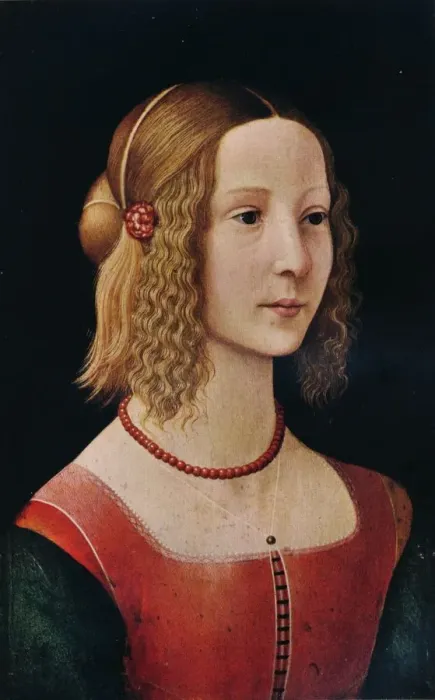 Framed Print : Portrait of a Girl, 1490 (1930). Artist: Workshop of Domenico Ghirlandaio Framed Print : Portrait of a Girl, 1490 (1930). Artist: Workshop of Domenico Ghirlandaio