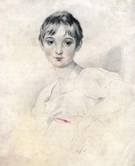 Framed Print : Portrait of a girl, 1813 Framed Print : Portrait of a girl, 1813