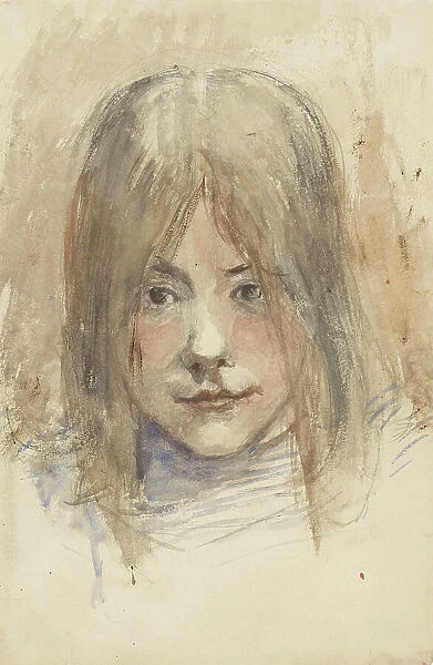 Portrait of a girl, 1834-1911. Creator: Jozef Israels