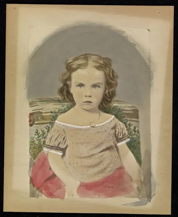 Framed Print : Portrait of a girl, about 1850-1860. Creator: Unknown Framed Print : Portrait of a girl, about 1850-1860. Creator: Unknown