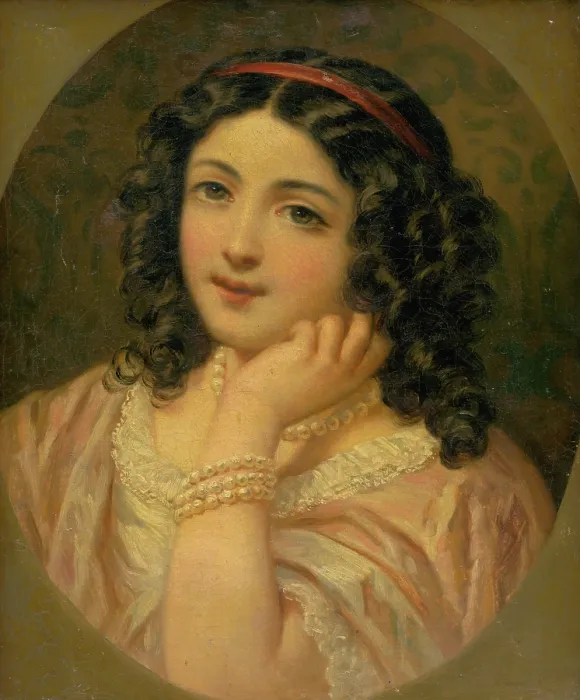Framed Print : Portrait of a Girl, 1850-1860. Creator: Unknown Framed Print : Portrait of a Girl, 1850-1860. Creator: Unknown