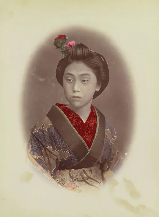 Framed Print : Portrait of a Girl, 1870s-1890s. Creator: Baron Raimund von Stillfried Framed Print : Portrait of a Girl, 1870s-1890s. Creator: Baron Raimund von Stillfried
