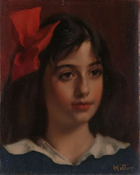 Framed Print : Portrait of a girl, 1885-1922. Creator: Willem Witsen Framed Print : Portrait of a girl, 1885-1922. Creator: Willem Witsen