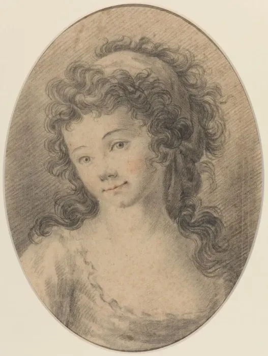 Framed Print : Portrait of a Girl, 18th century. Creator: Unknown Framed Print : Portrait of a Girl, 18th century. Creator: Unknown