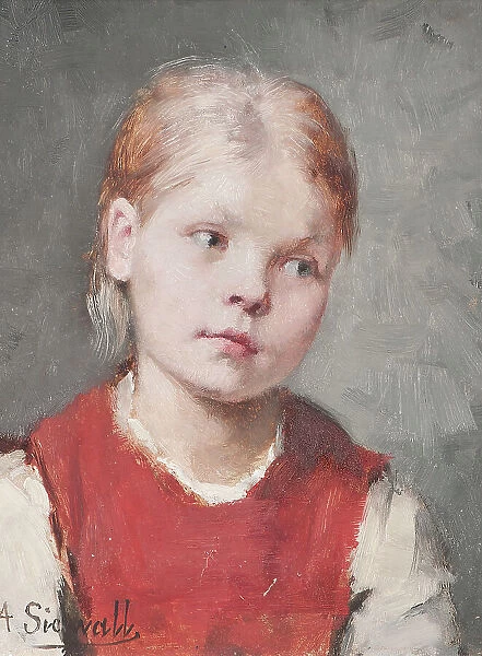 Portrait of a Girl, 19th century. Creator: Amanda Carolina Vilhelmina Sidwall