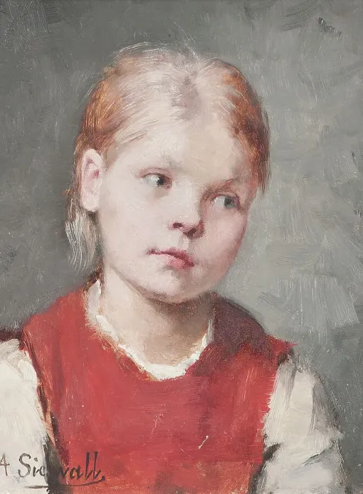 Framed Print : Portrait of a Girl, 19th century. Creator: Amanda Carolina Vilhelmina Sidwall Framed Print : Portrait of a Girl, 19th century. Creator: Amanda Carolina Vilhelmina Sidwall