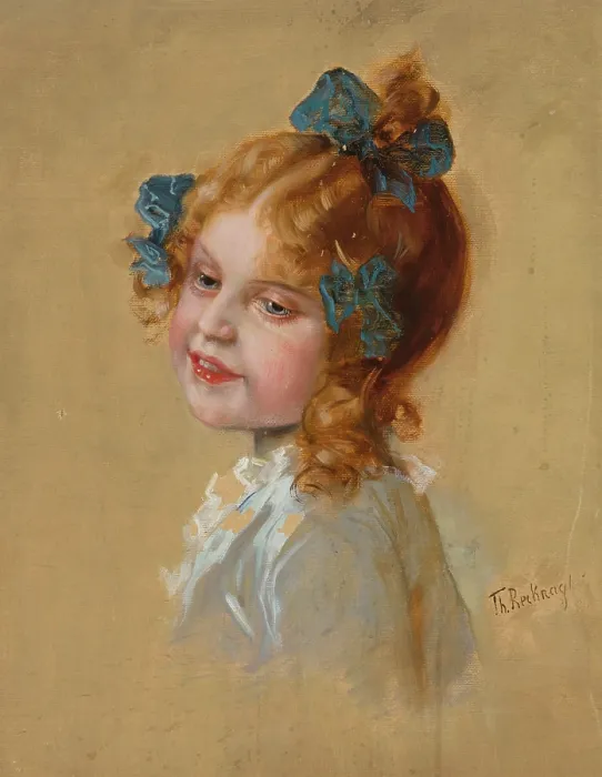 Framed Print : Portrait of a Girl, 1st half of 20th century. Creator: Theodor Recknagl Framed Print : Portrait of a Girl, 1st half of 20th century. Creator: Theodor Recknagl