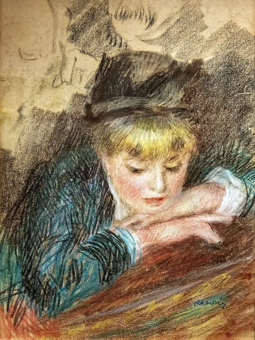 Framed Print : Portrait of a girl. Creator: Renoir; Pierre Auguste (1841-1919) Framed Print : Portrait of a girl. Creator: Renoir; Pierre Auguste (1841-1919)