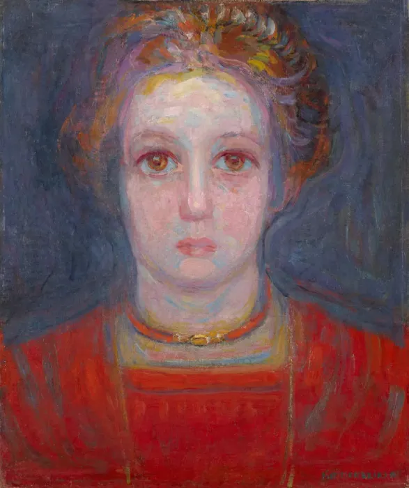 Framed Print : Portrait of a Girl in Red, 1908. Creator: Mondrian, Piet (1872-1944) Framed Print : Portrait of a Girl in Red, 1908. Creator: Mondrian, Piet (1872-1944)
