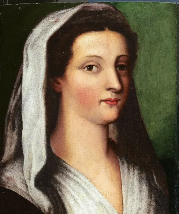 Framed Print : Portrait of Giulia Gonzaga, 16th century. Artist: Piombo, Sebastiano del, (Follower) Framed Print : Portrait of Giulia Gonzaga, 16th century. Artist: Piombo, Sebastiano del, (Follower)