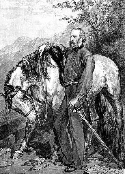 Portrait of Giuseppe Garibaldi (1807-1882), 1861. Artist: Anonymous