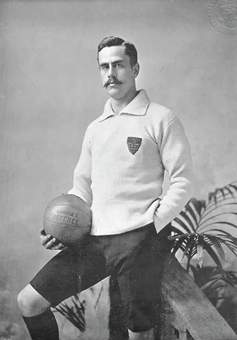 Framed Print : Portrait of the goalkeeper WR Moon, 1896. Creator: Symmons & Thiele Framed Print : Portrait of the goalkeeper WR Moon, 1896. Creator: Symmons & Thiele