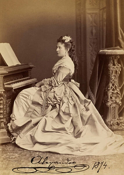 Portrait of Grand Duchess Alexandra Iosifovna of Saxe-Altenburg (1830-1911), 1874