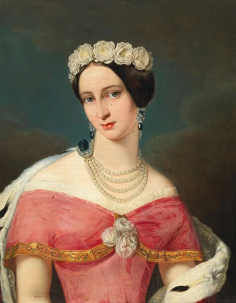 Portrait of Grand Duchess Alexandra Iosifovna of Saxe-Altenburg (1830-1911). Creator: Anonymous