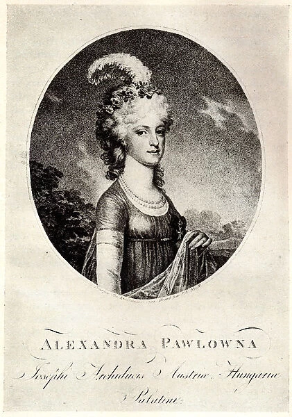 Portrait of Grand Duchess Alexandra Pavlovna (1783-1801), Early 19th cen Artist: Anonymous
