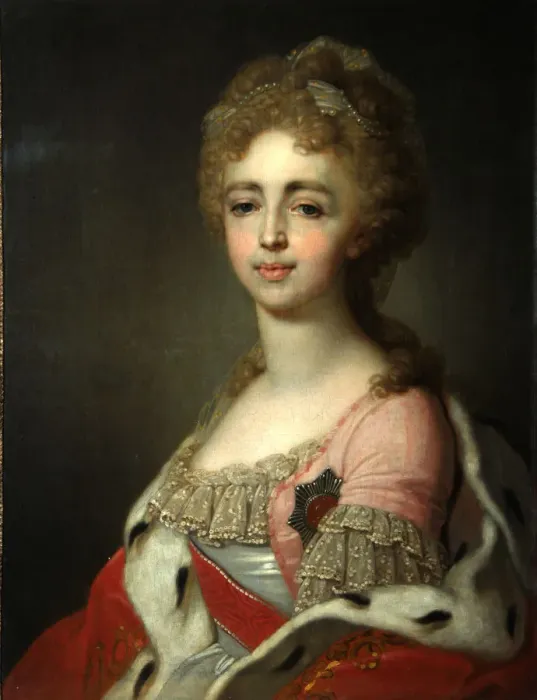 Framed Print : Portrait of Grand Duchess Alexandra Pavlovna (1783-1801), Daughter of Emperor Paul I, 1798. Artist: Borovikovsky, Vladimir Lukich (1757-1825) Framed Print : Portrait of Grand Duchess Alexandra Pavlovna (1783-1801), Daughter of Emperor Paul I, 1798. Artist: Borovikovsky, Vladimir Lukich (1757-1825)