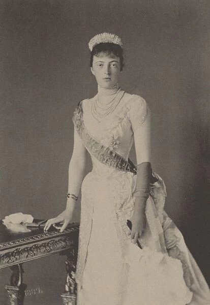 Portrait of Grand Duchess Anastasia Mikhailovna of Russia (1860-1922), 1889. Creator: Anonymous